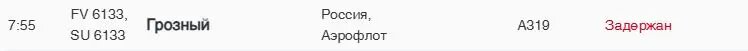    Фото: скрин онлайн-табло Пулково