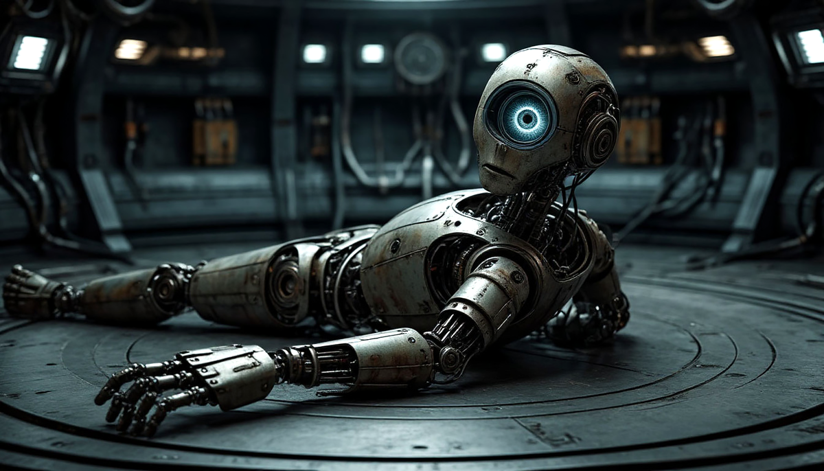 Внутри находился одноглазый металлический человек, как в якутской легенде о котлах.