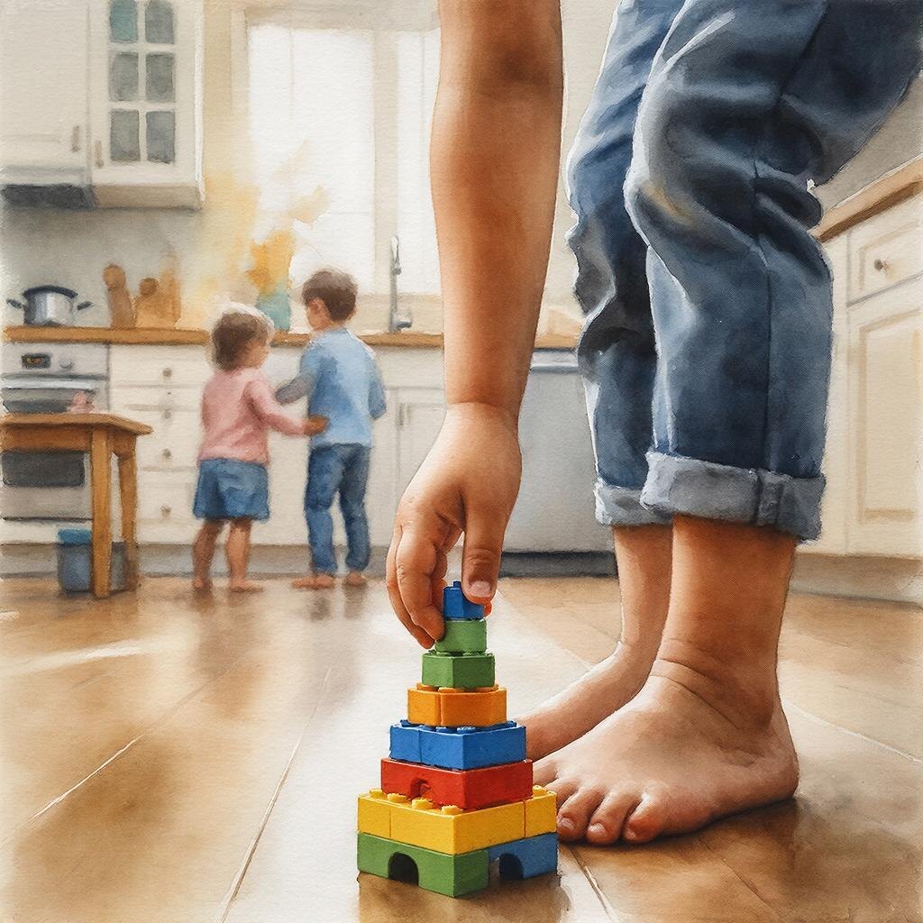 Вы встаёте на детский конструктор. Боль от встречи босой ступни с пластмассовой пирамидкой...