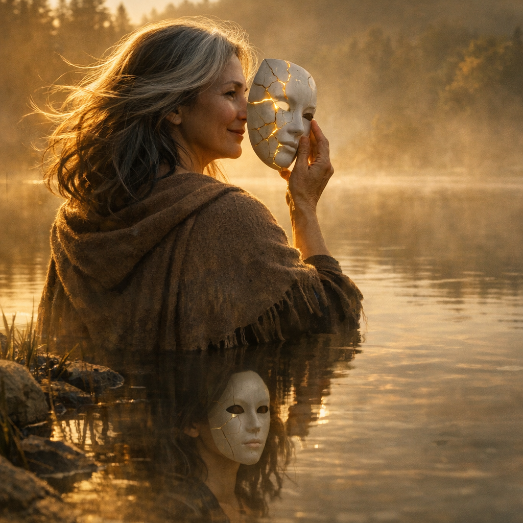 Настоящее лицо не прячется за маской — оно светится сквозь её трещины.