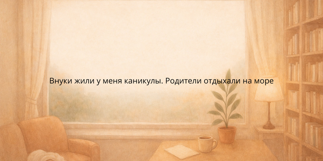 Внуки жили у меня каникулы. Родители отдыхали на море