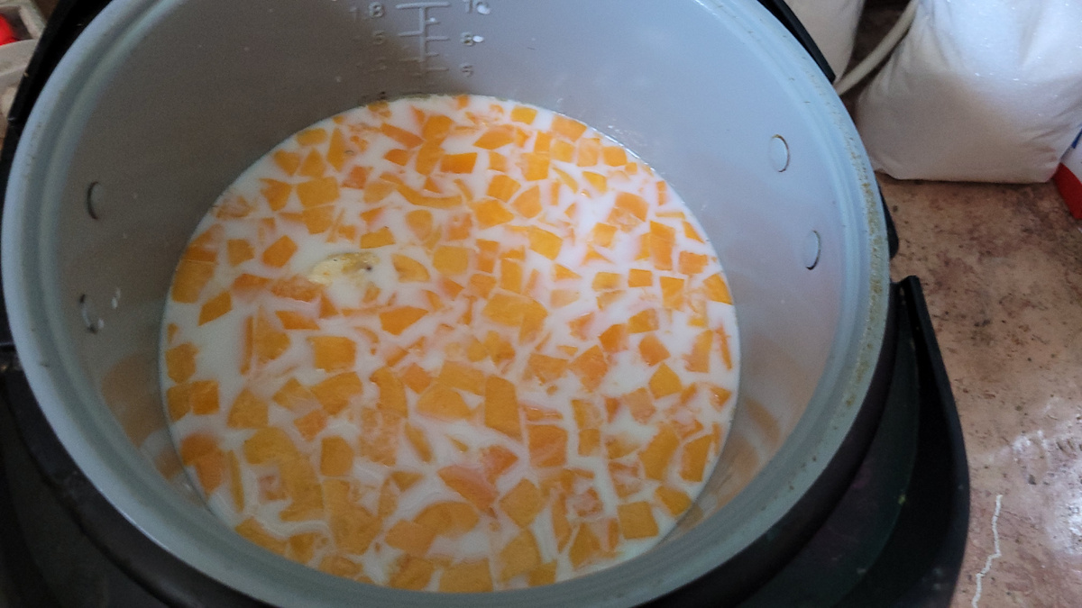 Заложила все ингредиенты.