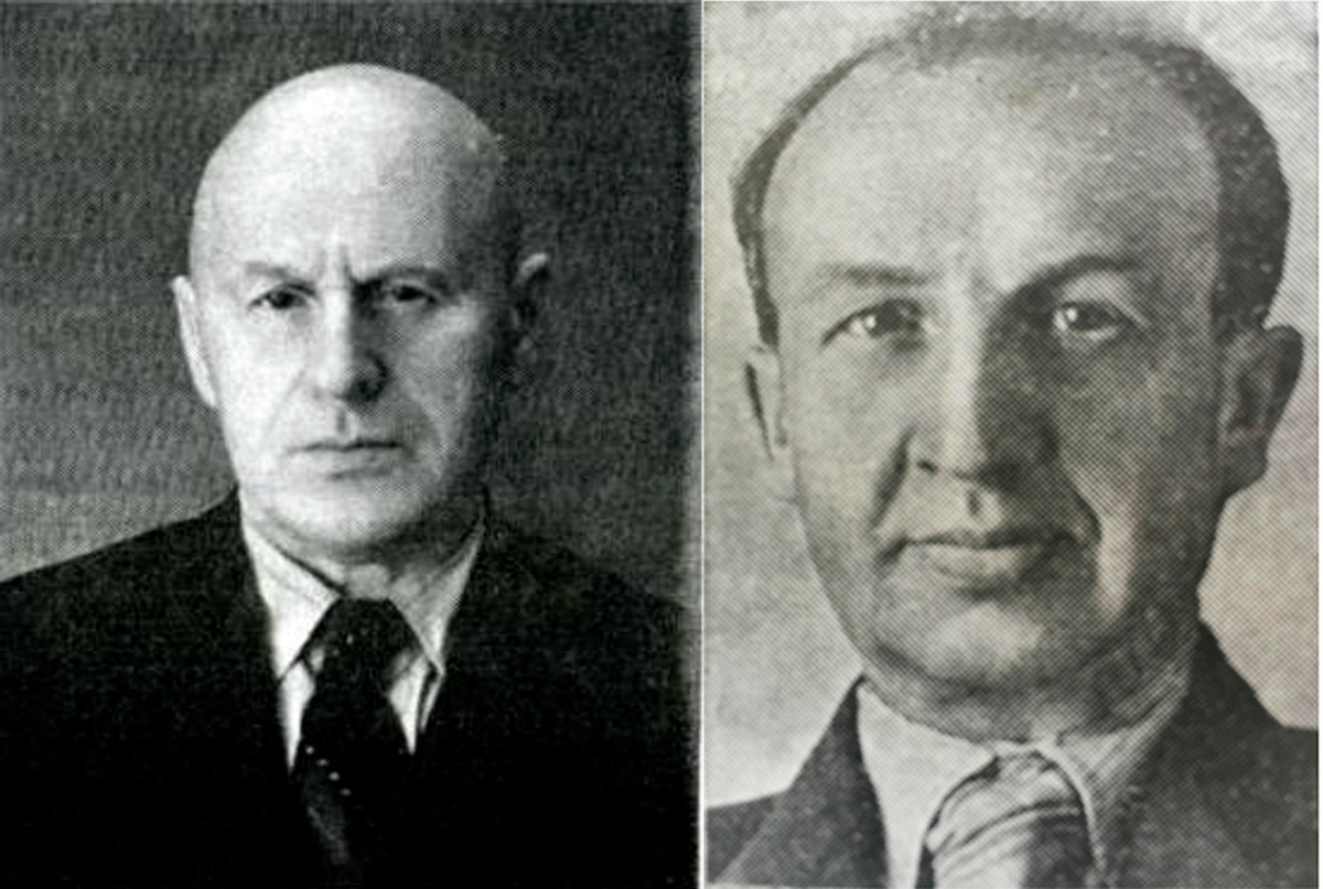 «Отцы» современных бронетранспортёров — Владимир Алексеевич Дедков (слева) и Всеволод Константинович Рубцов (справа). Фотографии в свободном доступе.