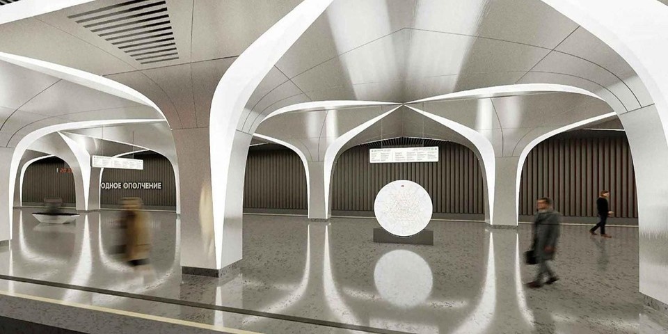    Будущая станция метро «Народное Ополчение». Фото: mos.ru