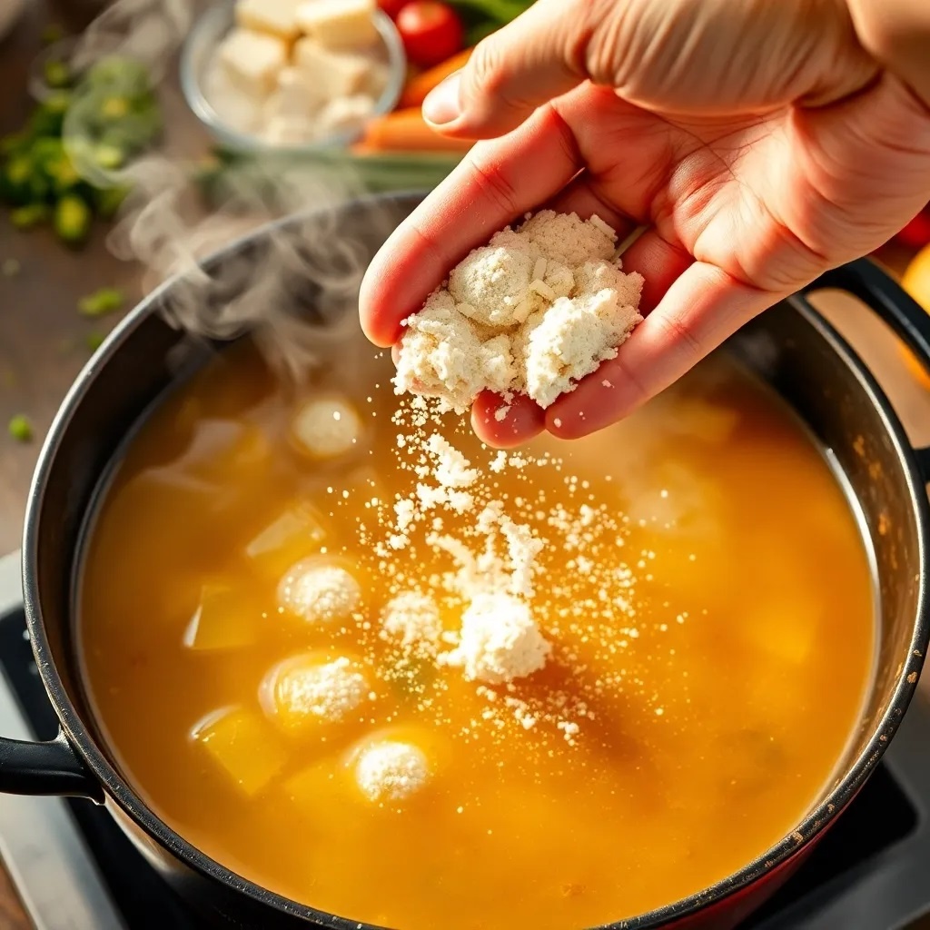 Готовим затируху...