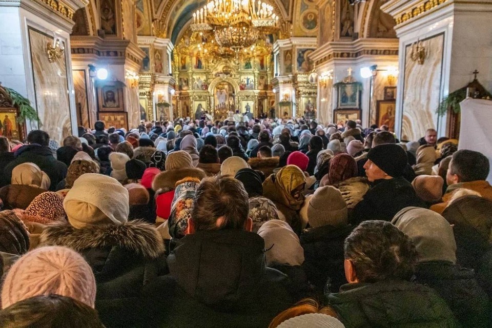    Центром торжества в башкирской столице по традиции стал кафедральный собор Рождества Богородицы. Фото: мэрия Уфы