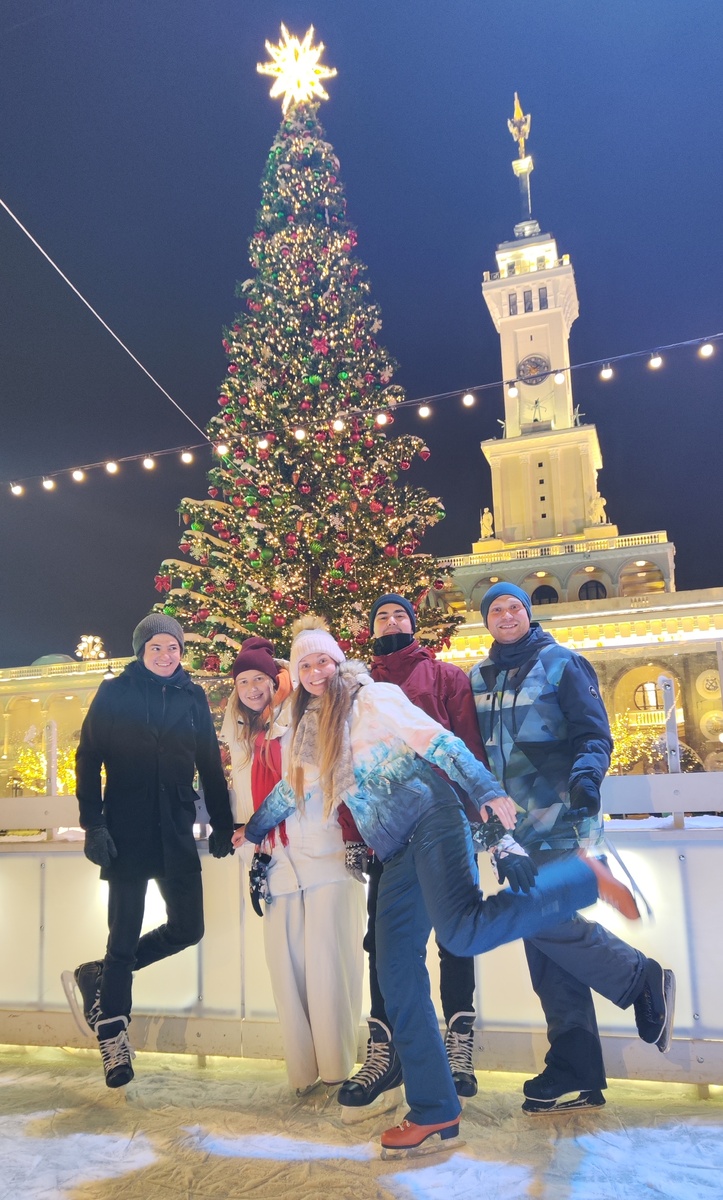 Каток в парке Северного речного вокзала 