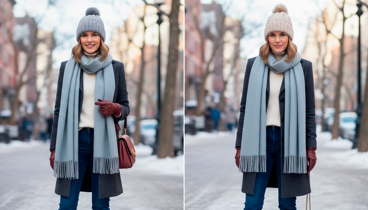 Слева — классический комплект из одной коробки. Всё одинаковое, скучное, устаревшее. Справа — современный подход: разные оттенки одного цвета, игра фактур. Чувствуете разницу?