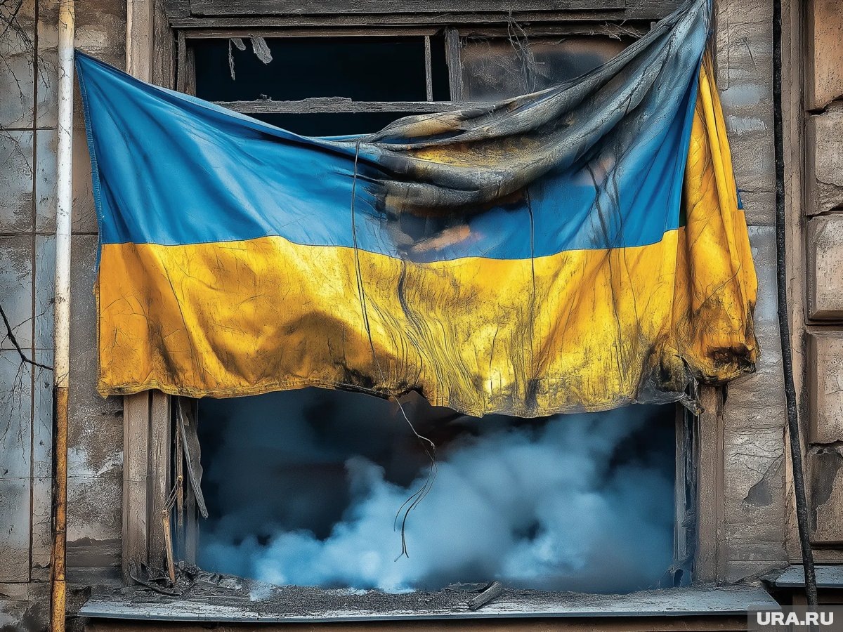     Вместо украинского флага был установлен флаг Европейского союза