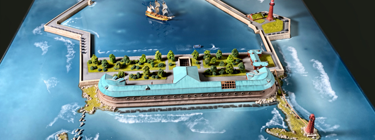 Макет форта «Кроншлот» в Музее истории Кронштадта