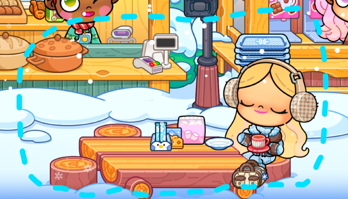 И конечно какао (горячи шоколад) с маршмелками