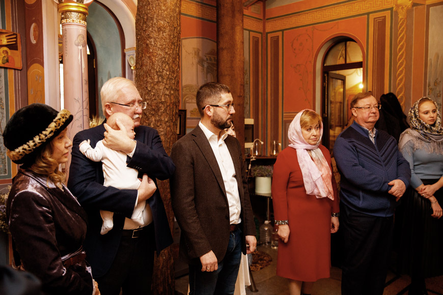 На Таинстве крещения Дмитрия Ашурбейли. 4 марта 2022 года