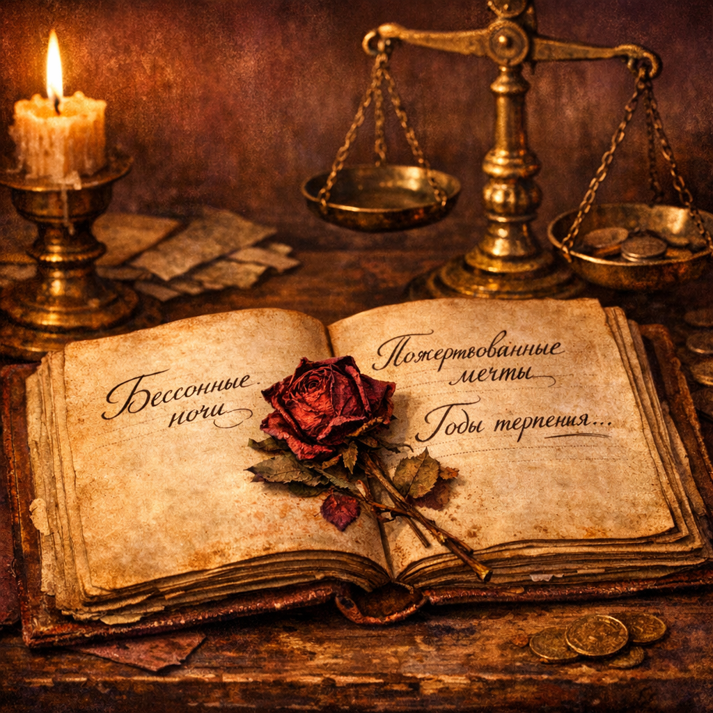 Бухгалтерия любви: каждый вздох записан, каждая жертва посчитана, и однажды счёт будет предъявлен.