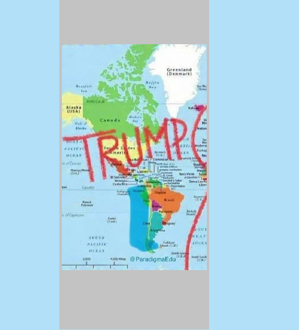 Карта сферы влияния США (изображение взято из открытого доступа)