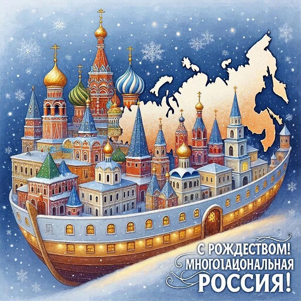 С Рождеством многонациональная страна РОССИЯ!