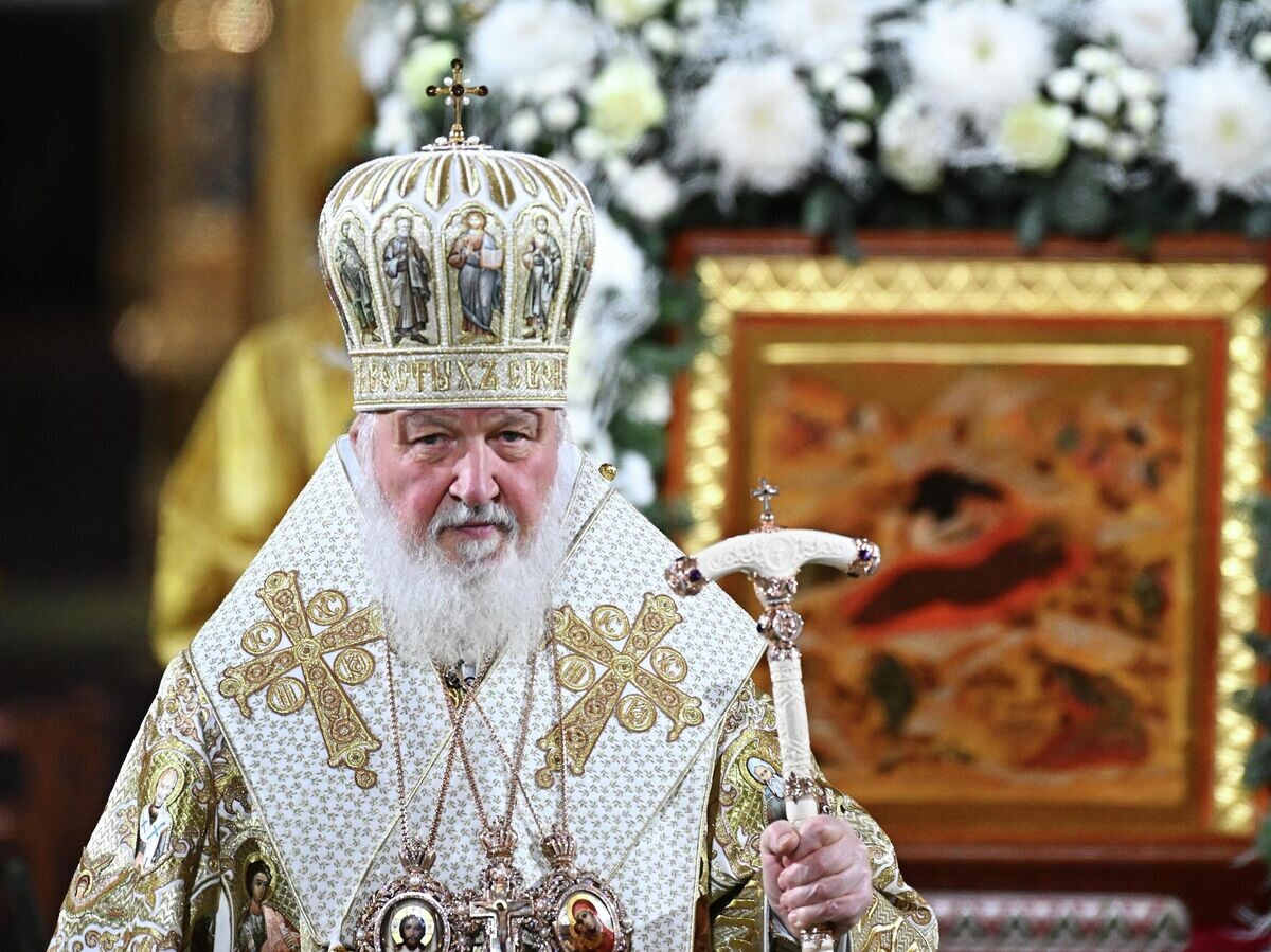    Патриарх Московский и всея Руси Кирилл проводит богослужение в храме Христа Спасителя в Москве в праздник Рождества Христова | © РИА Новости / Сергей Бобылев