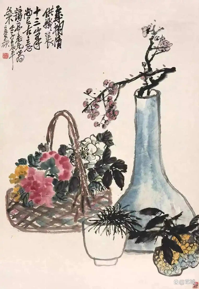 У Чаншоу (吴昌硕, 1844–1927). «Картина новогоднего чистого подношения» (岁朝清供图)