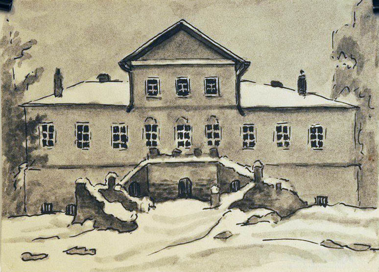 1949г. Дом графов Соллогуб в Телятьево (источник фото https://pastvu.com/) 