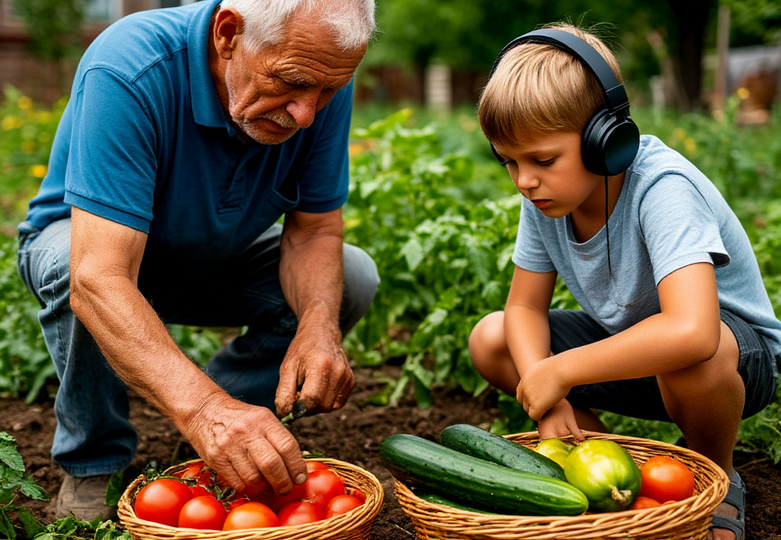 - Ты вкалываешь с утра до ночи на огороде, а потом всё просто так раздаёшь. В чём смысл? - фыркнул внук