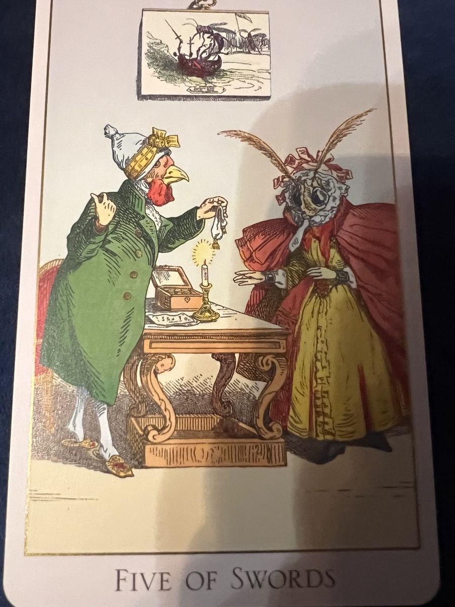 Аркан 5 Мечей "Таро Фантастический зверинец"