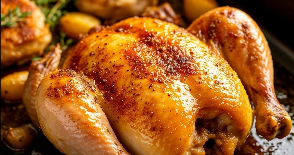 Как приготовить курицу в духовке, с хрустящей корочкой, простой пошаговый рецепт, с фото.