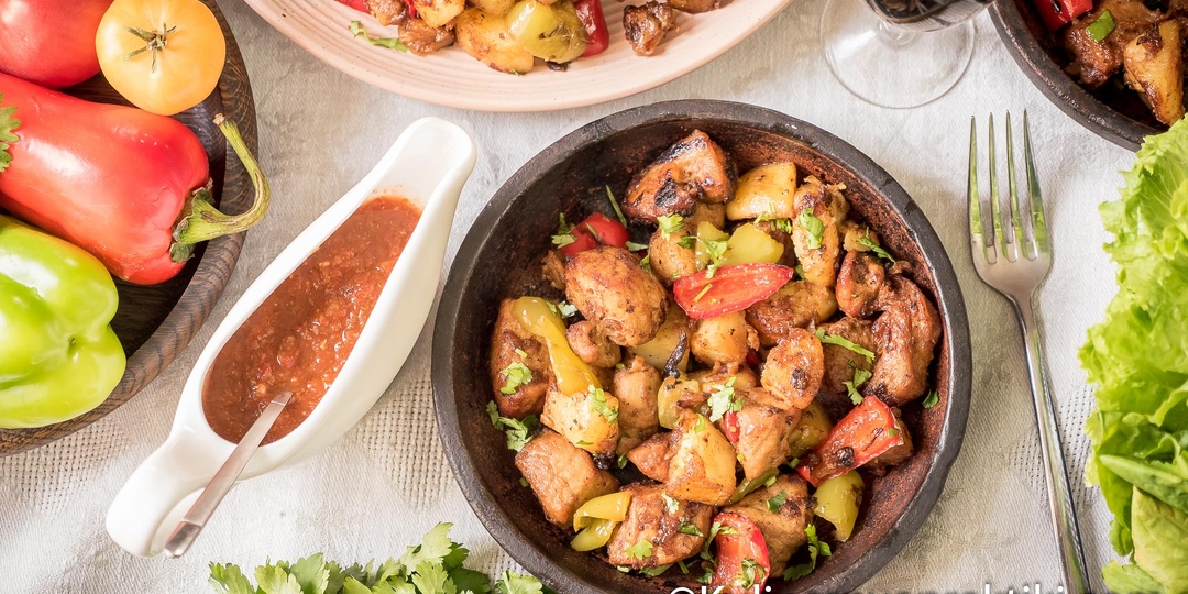 Теплый домашний ужин по-грузински - Оджахури. Пошаговый рецепт