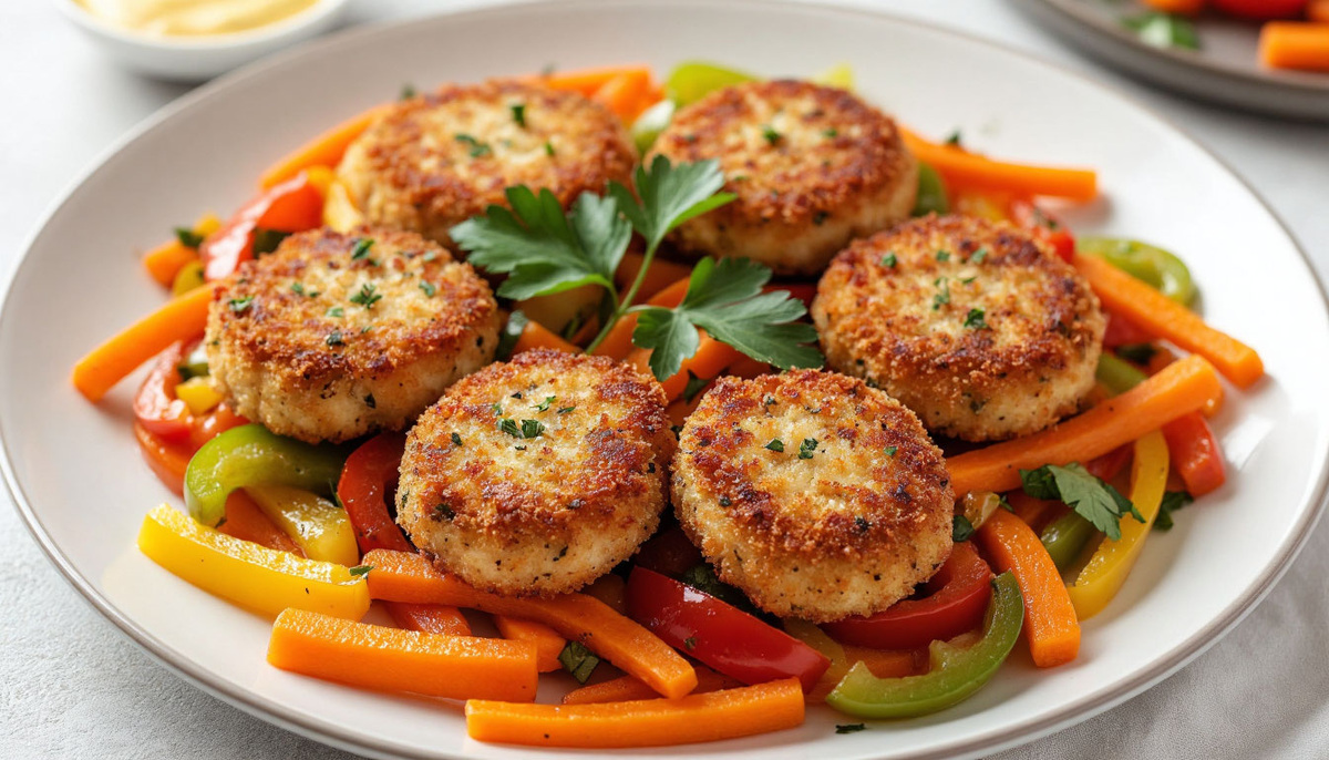 Нежные сырные котлетки с зеленью