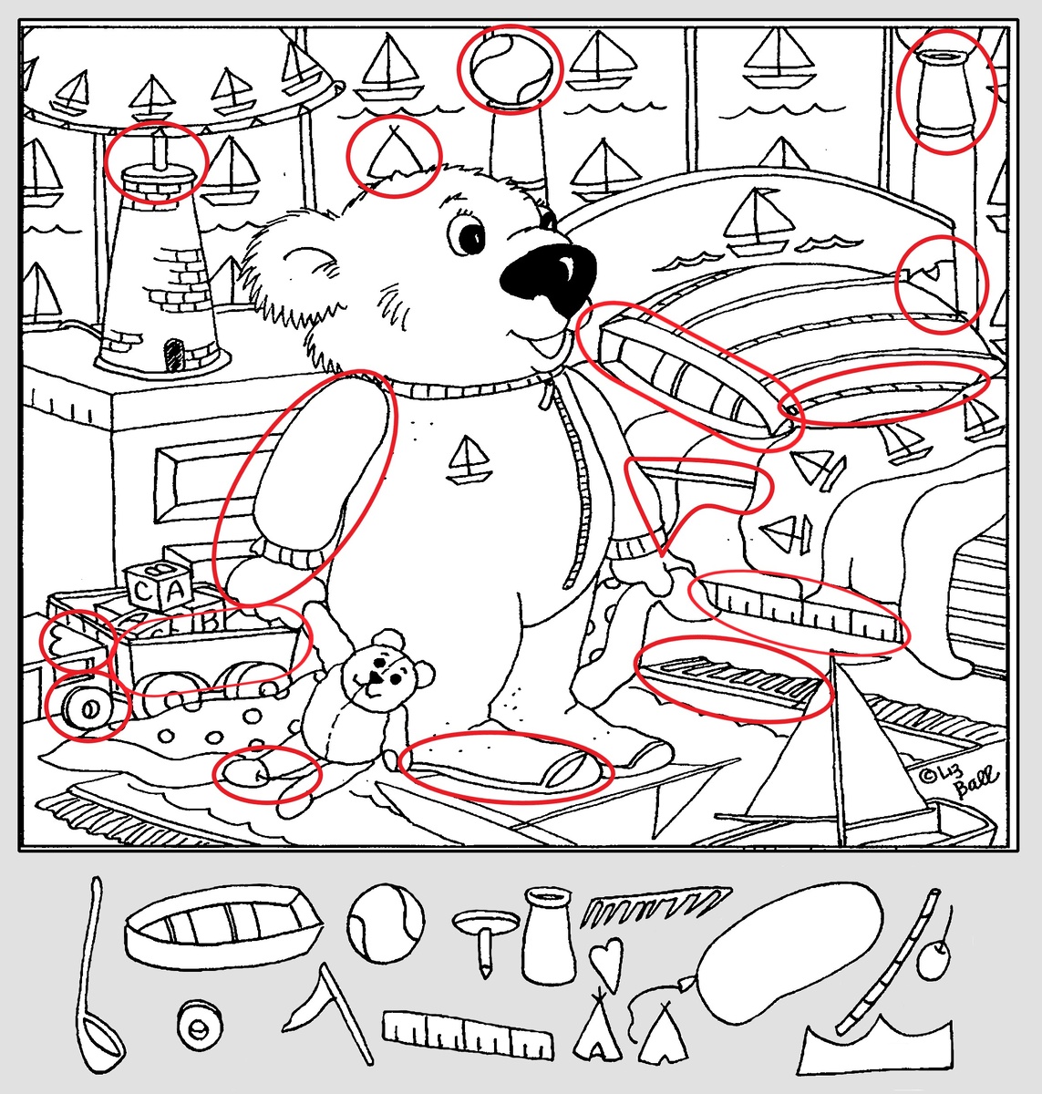 Картинка-ответ (16 предметов). Картинка подготовлена автором