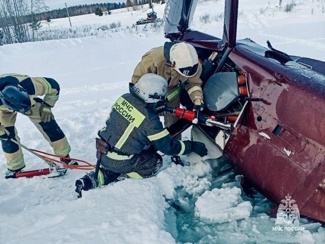 Место крушения. Обложка © VK / МЧС России по Пермскому краю