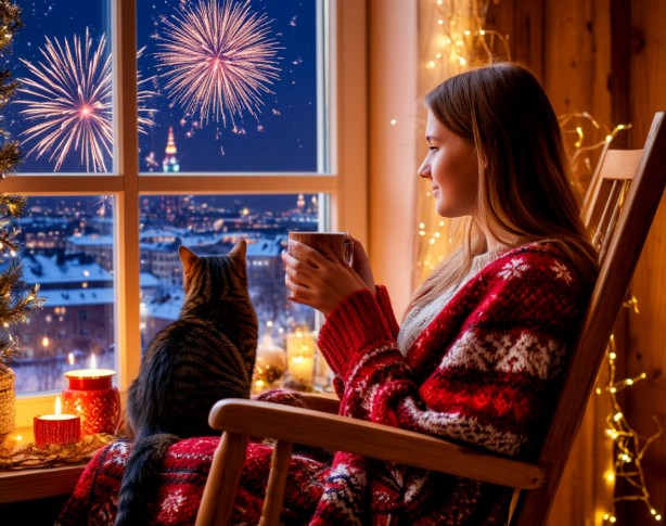 Еще Старый новый год впереди. Картинка автора из нейросетей