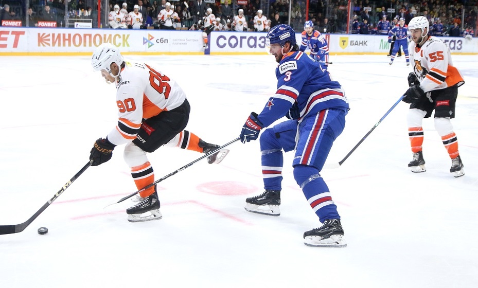    СКА в матче КХЛ. Фото: Global Look Press