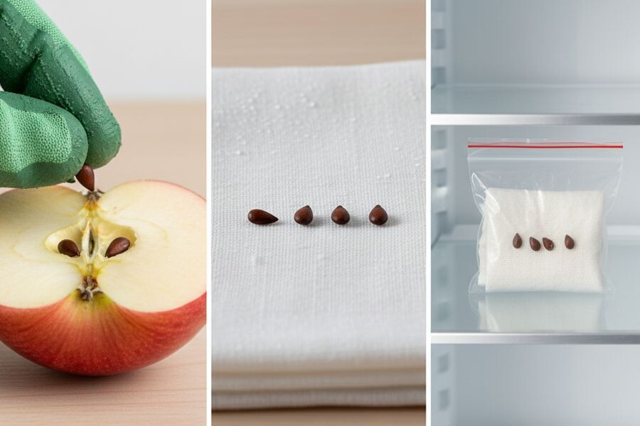 Собственные семена могут пройти стратификацию на участке или дома в холодильнике.