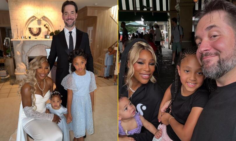    Источник: Социальные сети | Серена Уильямс и Алексис Оханян со своими детьми.