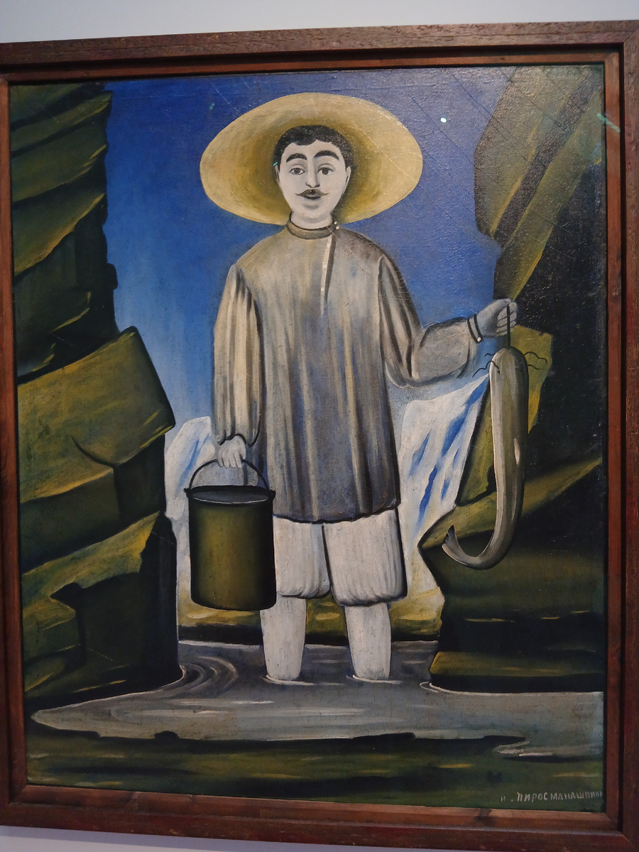 Нико Пиросманишвили. "Рыбак среди скал". 1906. ГТГ.