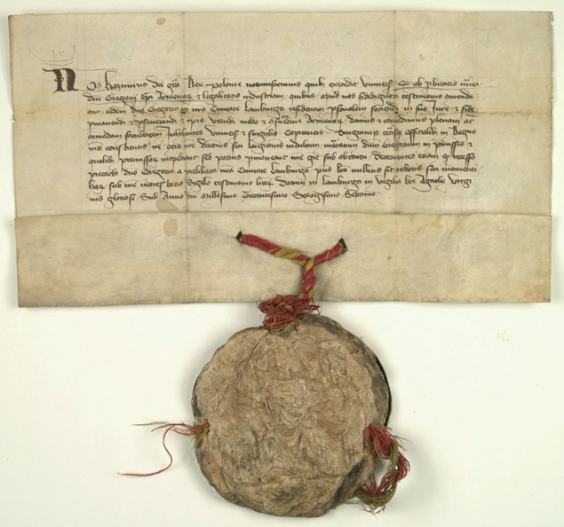 Король Казимир Великий разрешает епископу Григорию основать резиденцию во Львове и исповедовать армянскую веру. 1367 год. Источник