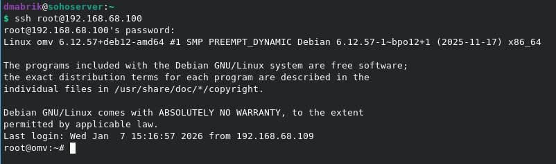 # обозначает что мы вошли под рутом