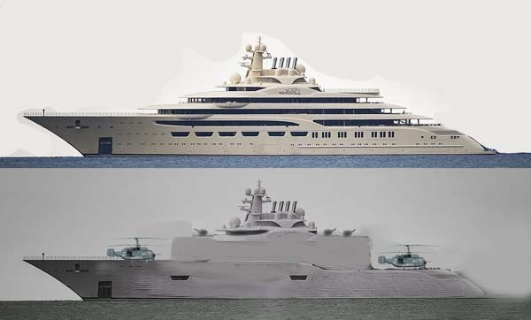 Пример переоборудования супер-яхты "Dilbar"