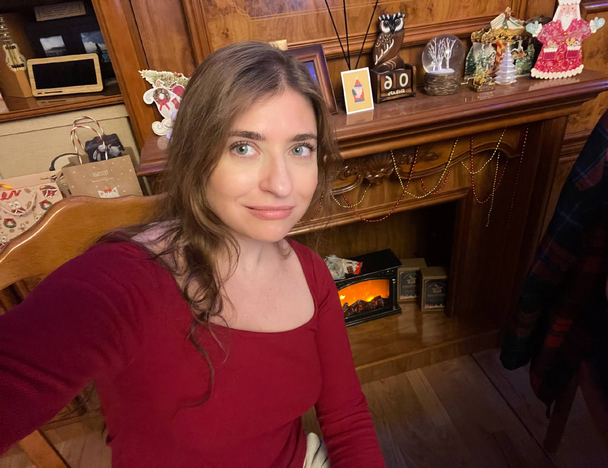 На днях у друзей. С камином!)