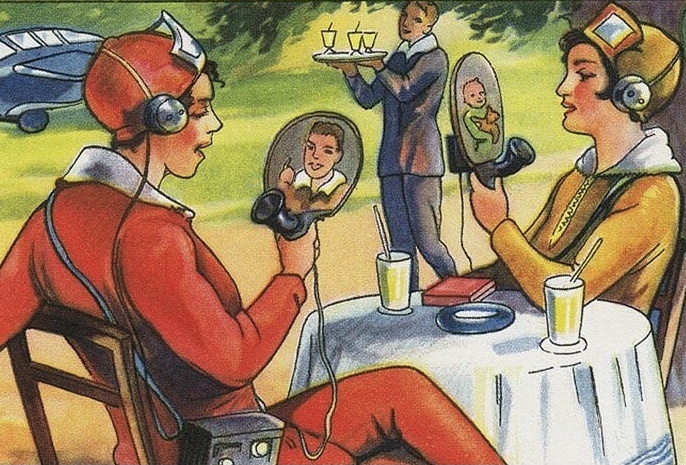 Разговор по видеосвязи, каким его представляли в 30-ых годах прошлого века newatlas.com