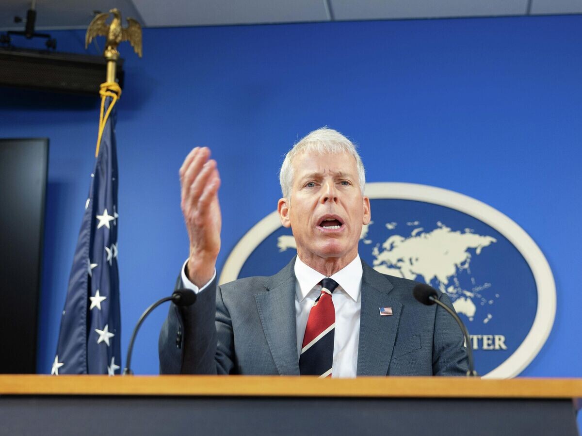    Министр энергетики США Крис Райт во время брифинга в рамках недели высокого уровня 80-й сессии Генеральной Ассамблеи ООН в Нью-Йорке | © РИА Новости / Игорь Наймушин