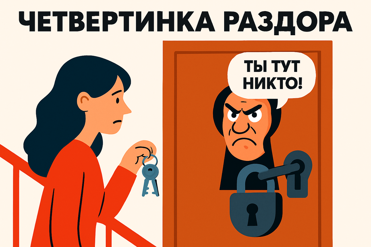 Заложница доли. Ключи есть, а двери закрыты. Война за квадратные метры. Получила 1/4 квартиры в наследство. Дядя сменил замки и не пускает!