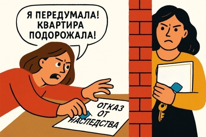 Сестра отказалась от наследства, а теперь требует долю назад. Можно ли переиграть?