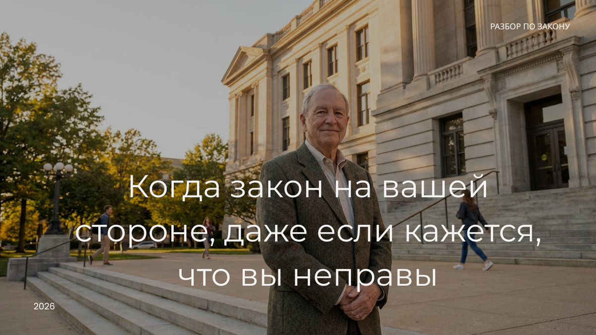 Ситуации, где человек чувствует вину, но юридически может быть прав. Как не сдаться раньше времени и не отдать своё из страха.