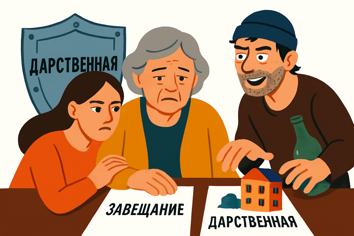 Брат ждёт наследства, чтобы пропить. Как спасти квартиру? Дарственная vs Завещание. Какой документ нельзя оспорить?