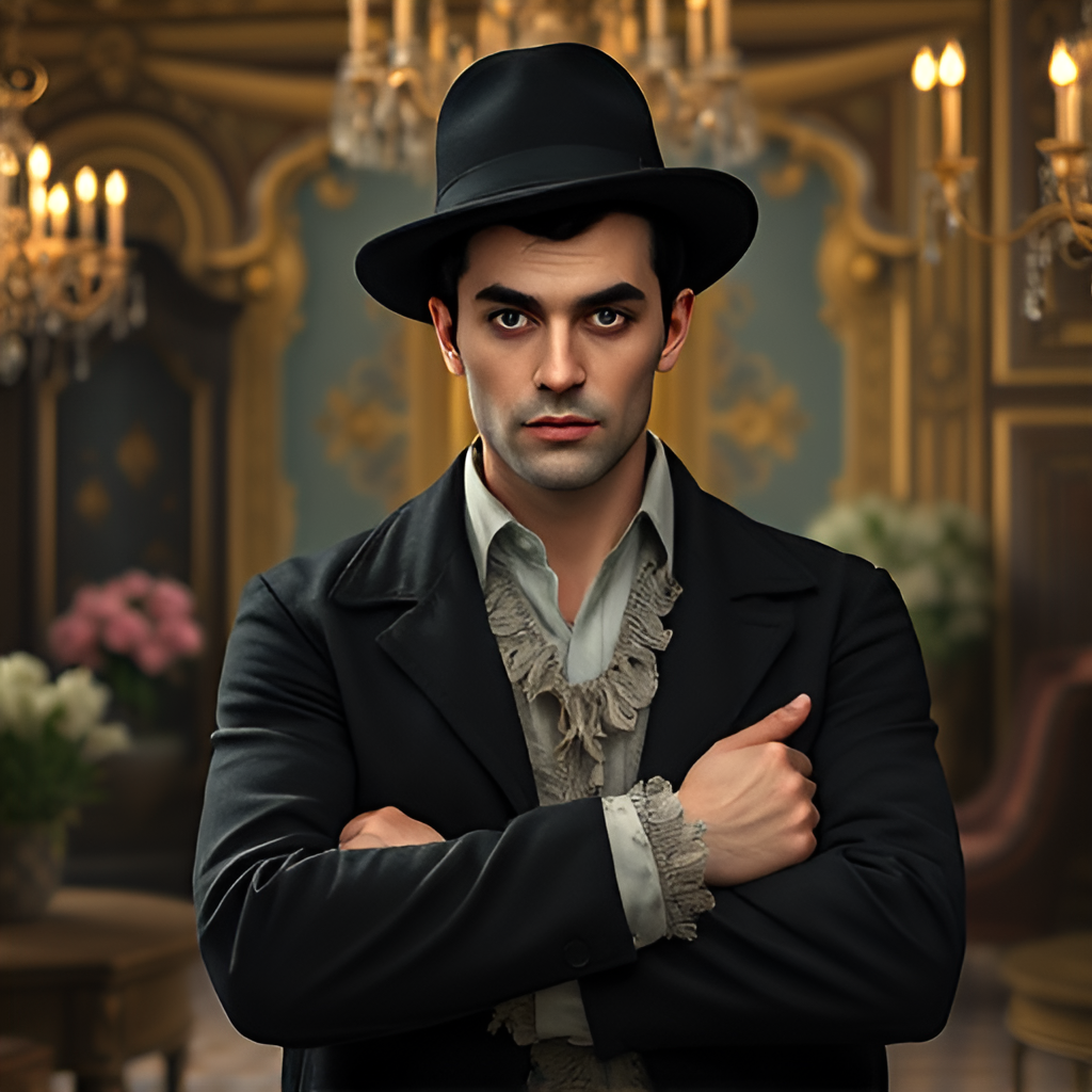 Георгий - Нетипичный вампир. В галерее иллюстрации созданы нейросетью для онлайн генерации картинок dezgo.com.