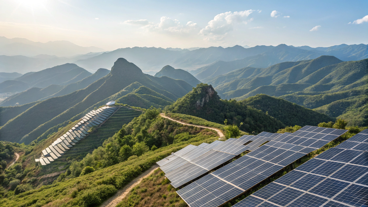 Типичный вид солнечной электроэнергетики в Китае.