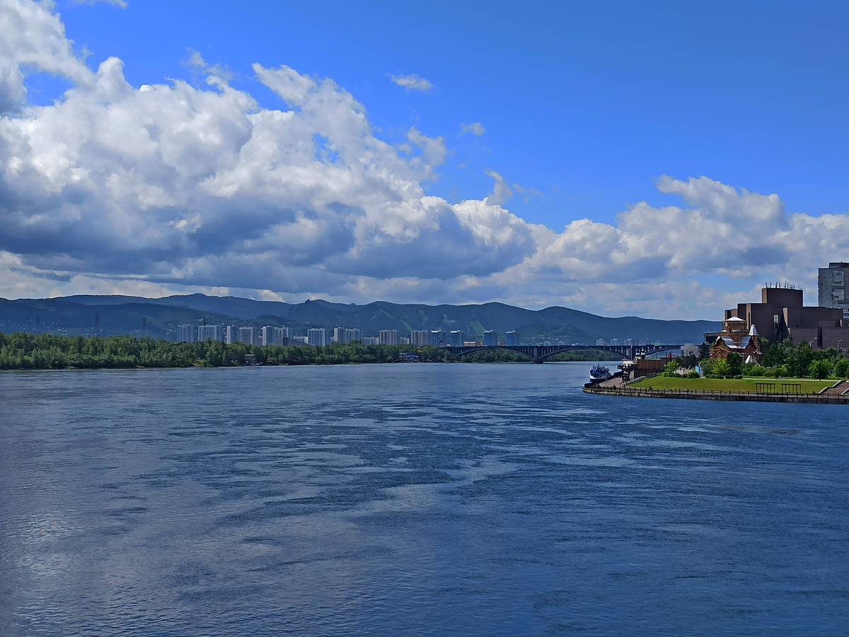 Красноярск с вантового моста