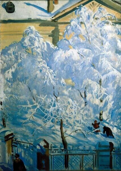    Кустодиев Борис Михайлович, «Иней», 1917 г., общественное достояние