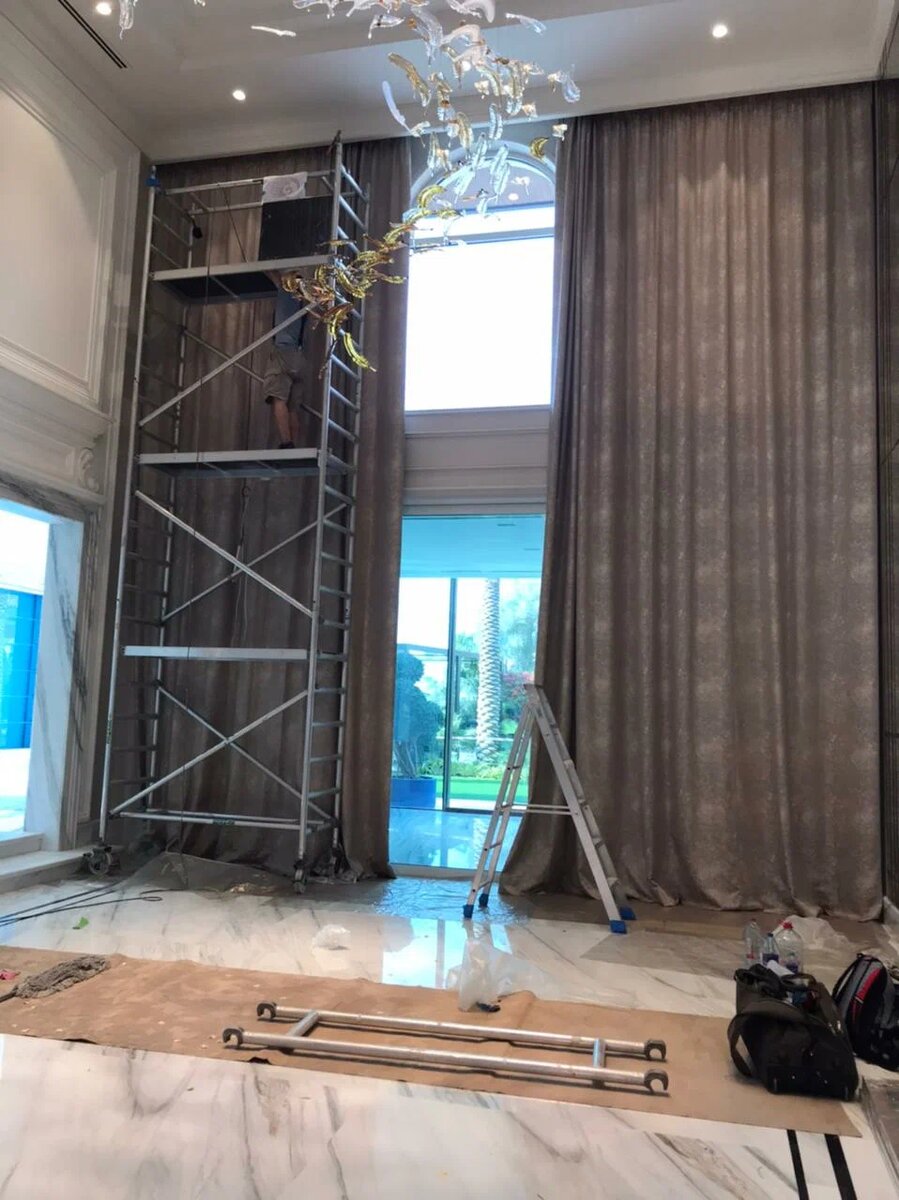 Шторы на панорамные окна фото