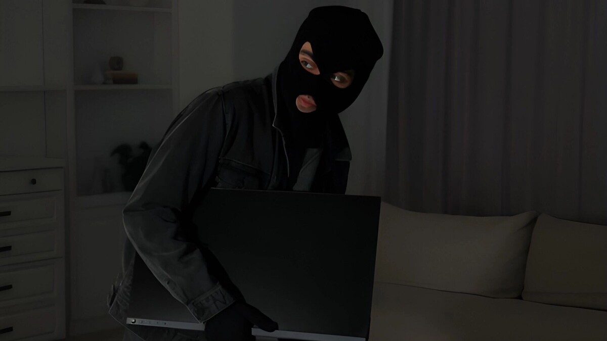    грабитель с телевизором   freepik.com